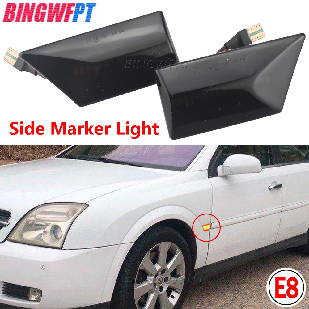 Sequential Flashing LED Turn Signal Side Marker Light Dynamic Blinker Lamps 93192381 93192382 For Opel Vectra C Signum 2003-2008