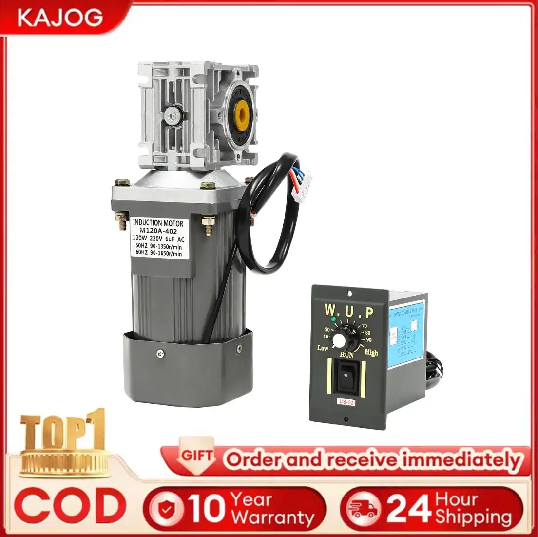 Motoriduttore a vite senza fine 120W AC 220V Regolatore di velocità industriale