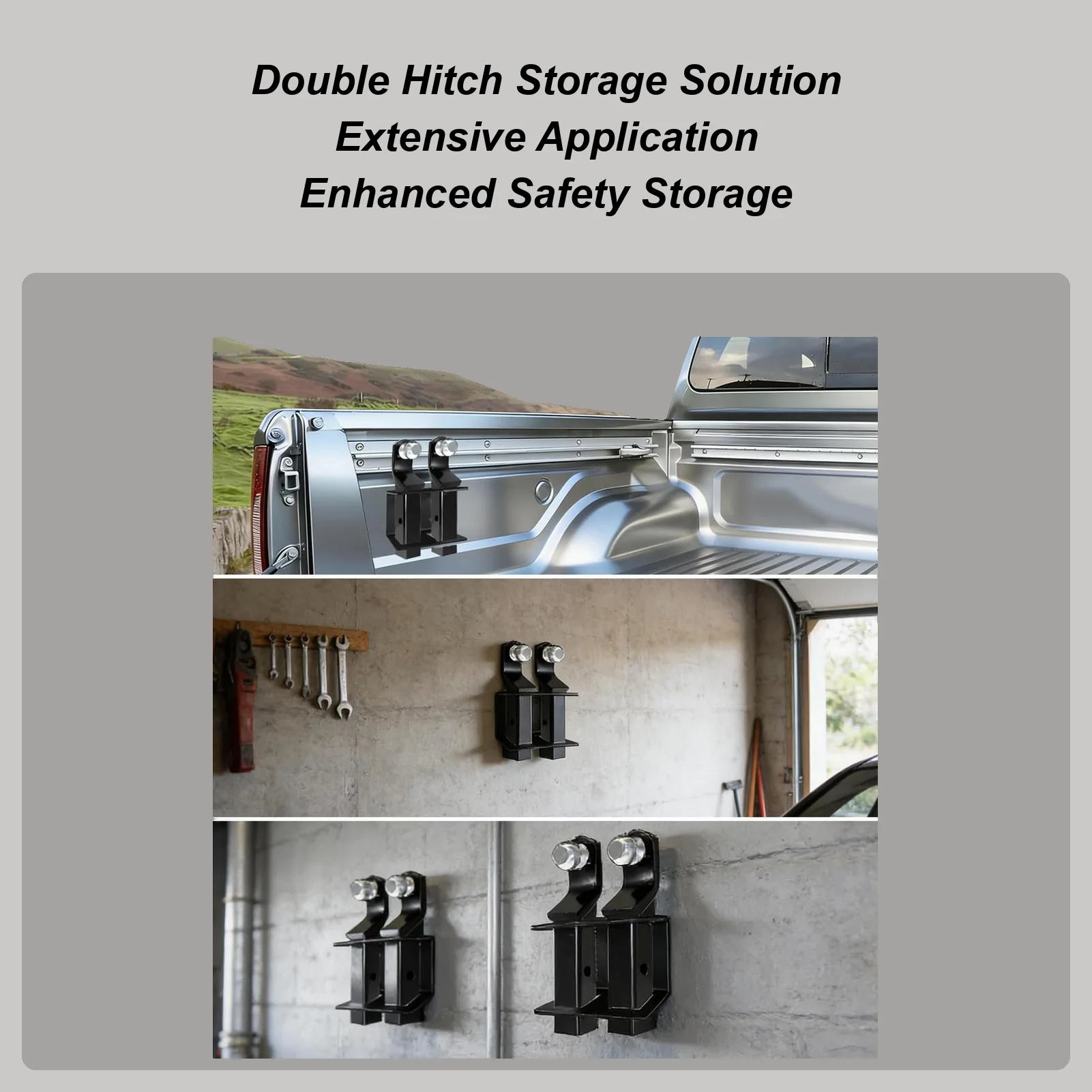 

Держатель для фаркопа из высокопрочной стали, подставка для прицепа, крепление для двух шаровых опор, шток 2 дюйма, для гаража, автофургона, автомобиля, замена