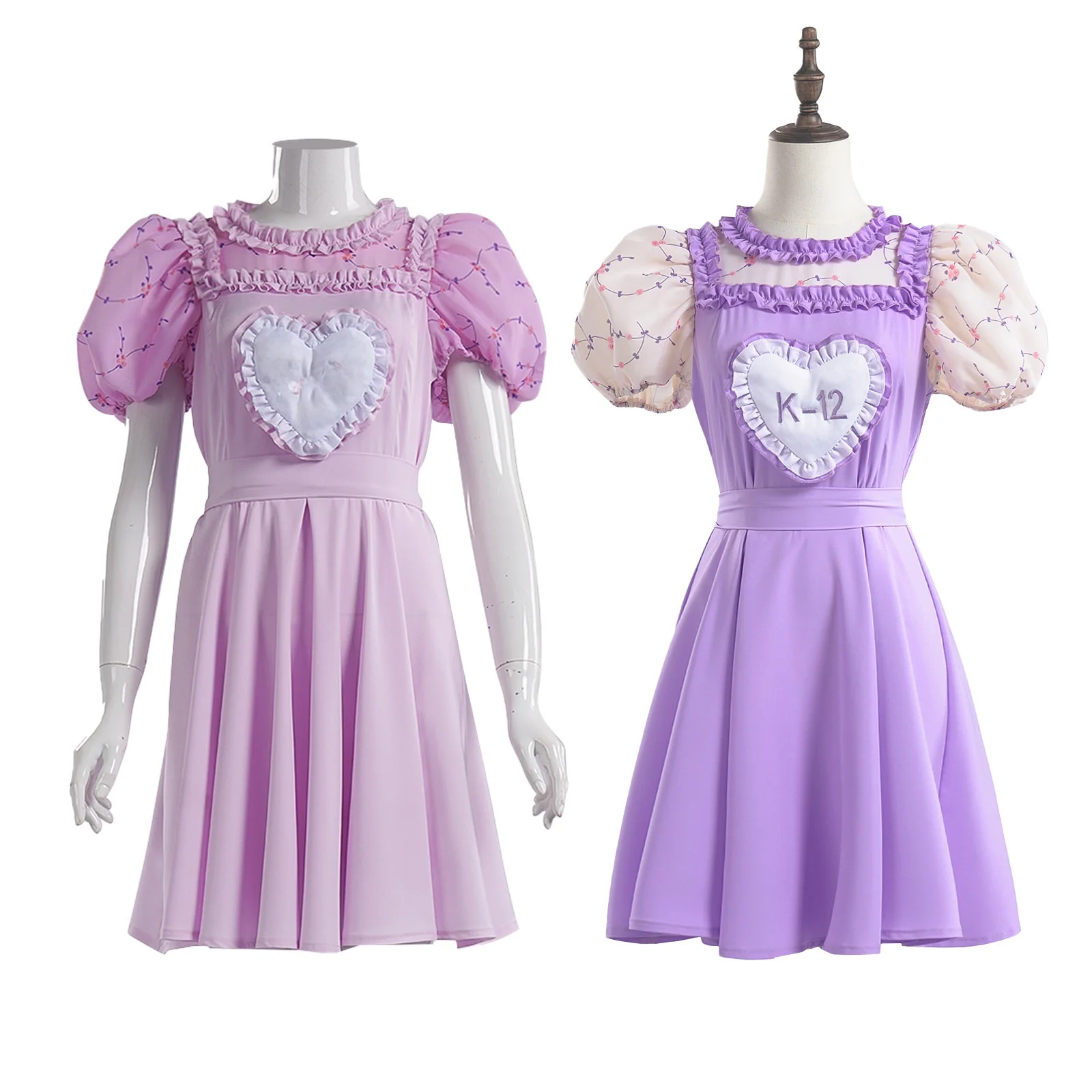 Loween Crybaby – Costume de Cosplay pour journal scolaire, violet, rose, tenue de scène de spectacle Dr, vêtements traditionnels pour femmes