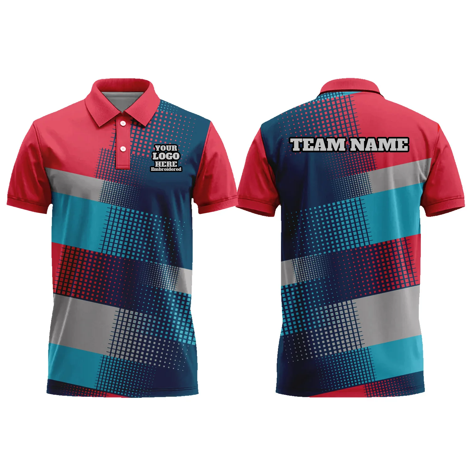 Custom Men Women Graphic Bowling Polo Shirts Sublimation Short Sleeve Gaming Outfit