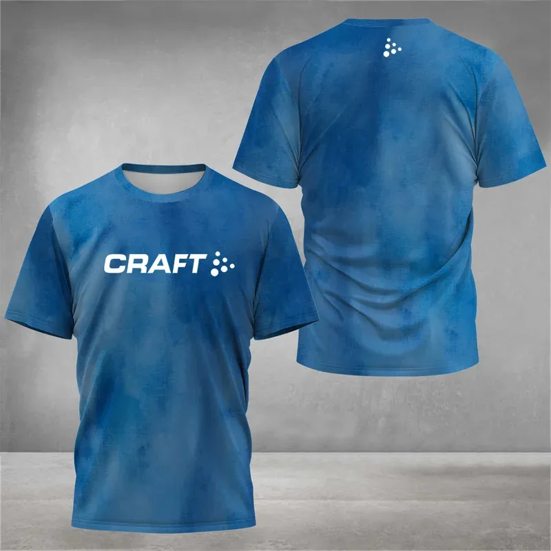 

Fashionable tie-dyed printed crew collar T-shirt for men 2025 summer men's clothing New quick-drying badminton and tennis short-