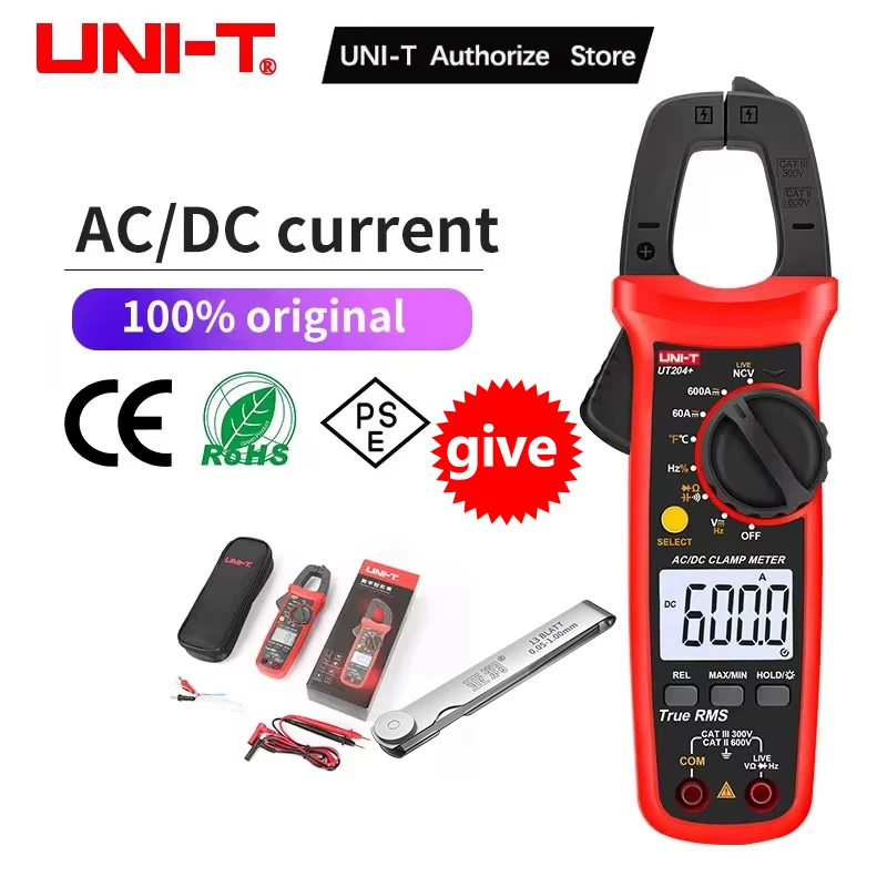 

UNI-T Clamp Meter UT201 UT202 UT202A UT203 UT204 Plus Digital Tester Professional Voltmeter Pliers Ammeter Electric Multitester