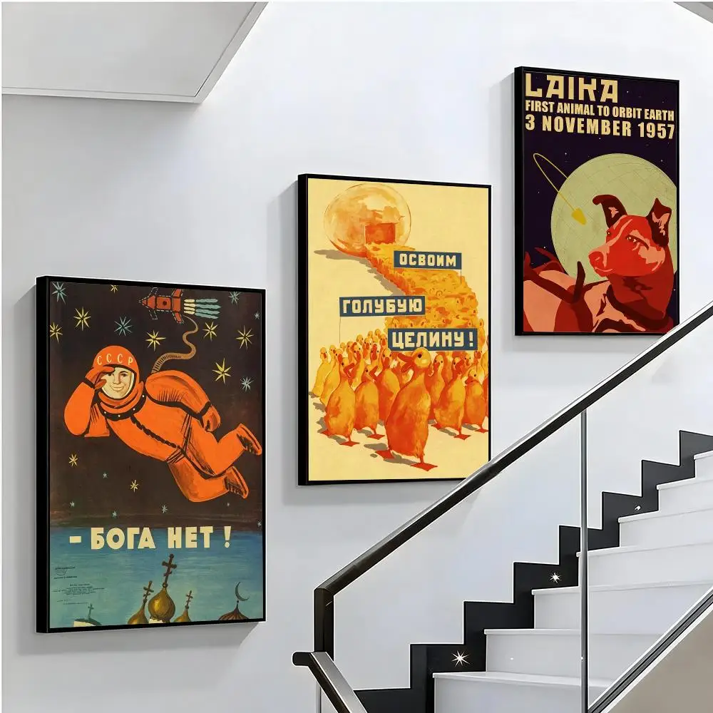 vintage Soviet Poster Poster HD Poster Sophisticated Modern Aesthetic Wall Art For Living Room Bedroom Office Cafe Decor Gift