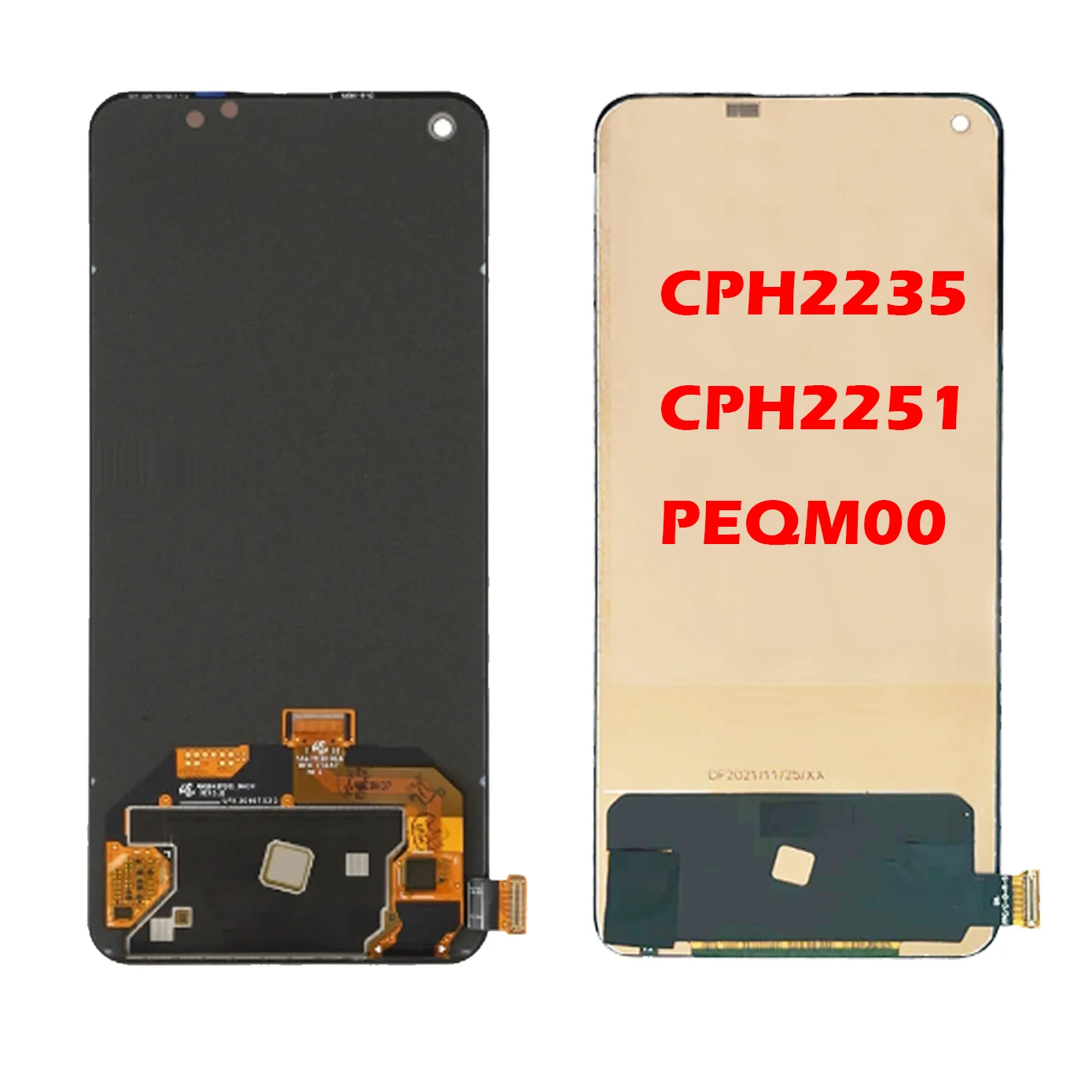 6.43'' LCD For Oppo Reno6 4G CPH2235 Reno6 5G CPH2251 PEQM00 LCD Display Touch Screen Digitizer Assembly Without Frame