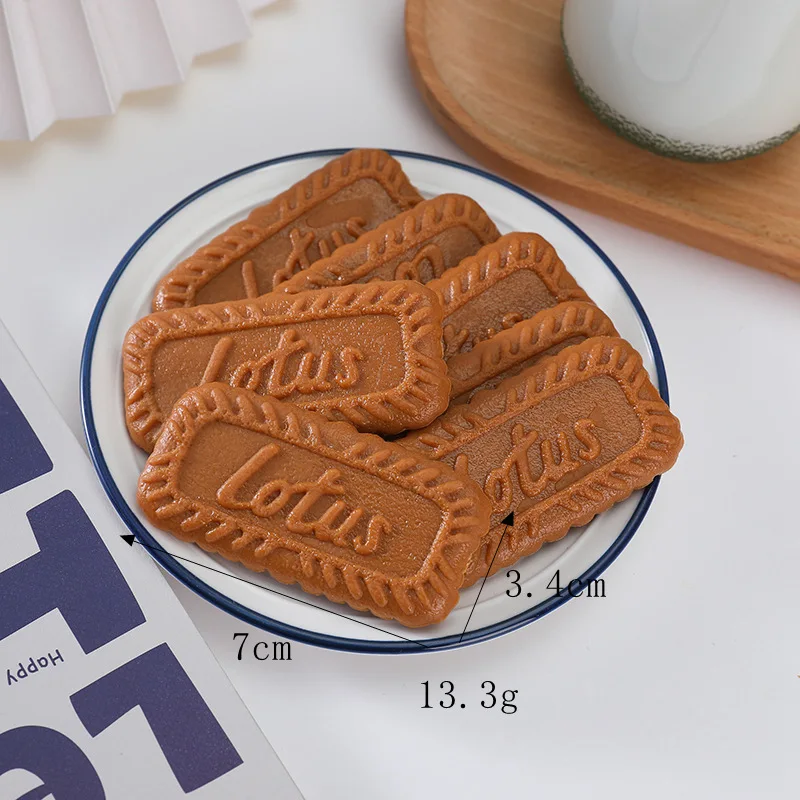 Artificial Fake Cookies Simulation, Realistic Biscuits Cracker, Food Dessert Decoration, Display Props Model, PVC 10pc/lot