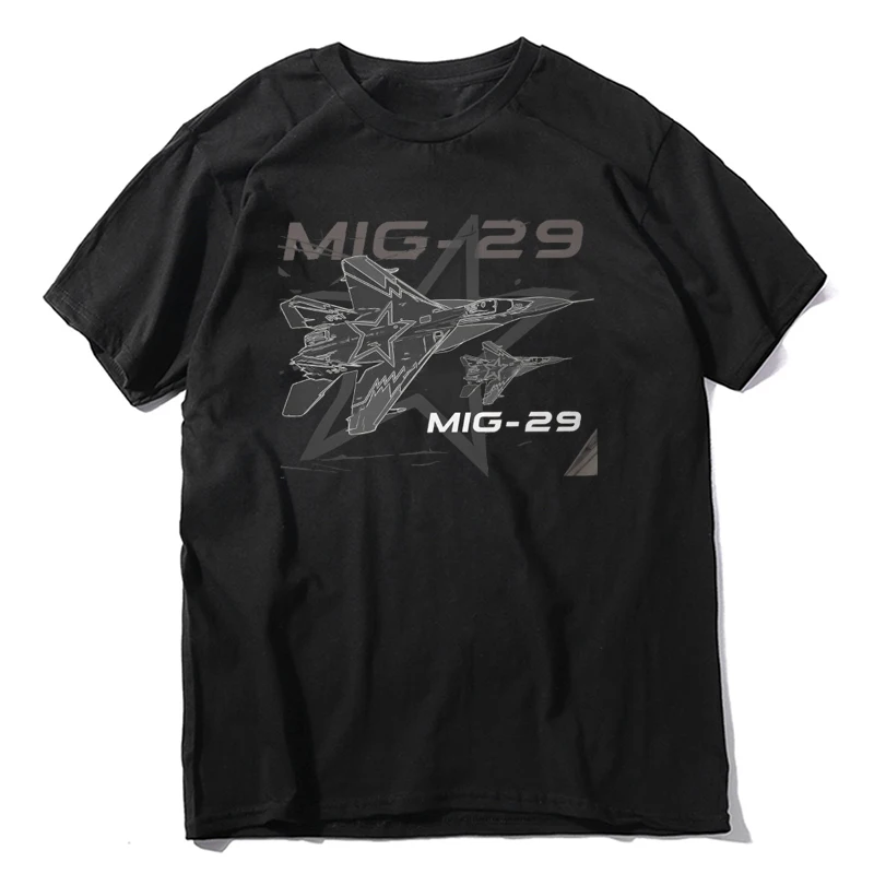 MIG-29  Round Collar TShirt Russian USSR CCCP Fabric Classic  Men Tops Fashion Fluffy Big Sale