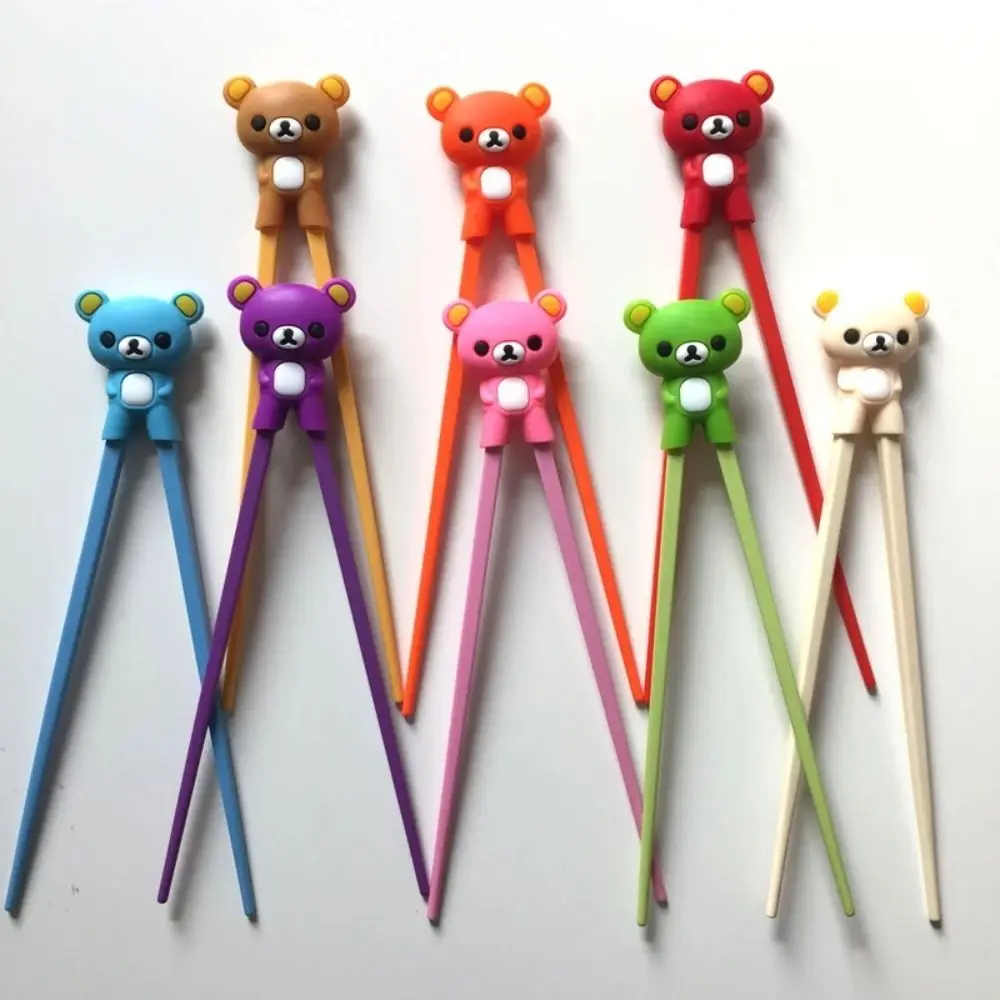 Silicone Bear Training Chopsticks Multi-color Easy To Use Chopsticks Learning Aid Detachable Chopsticks Training Tools Gift