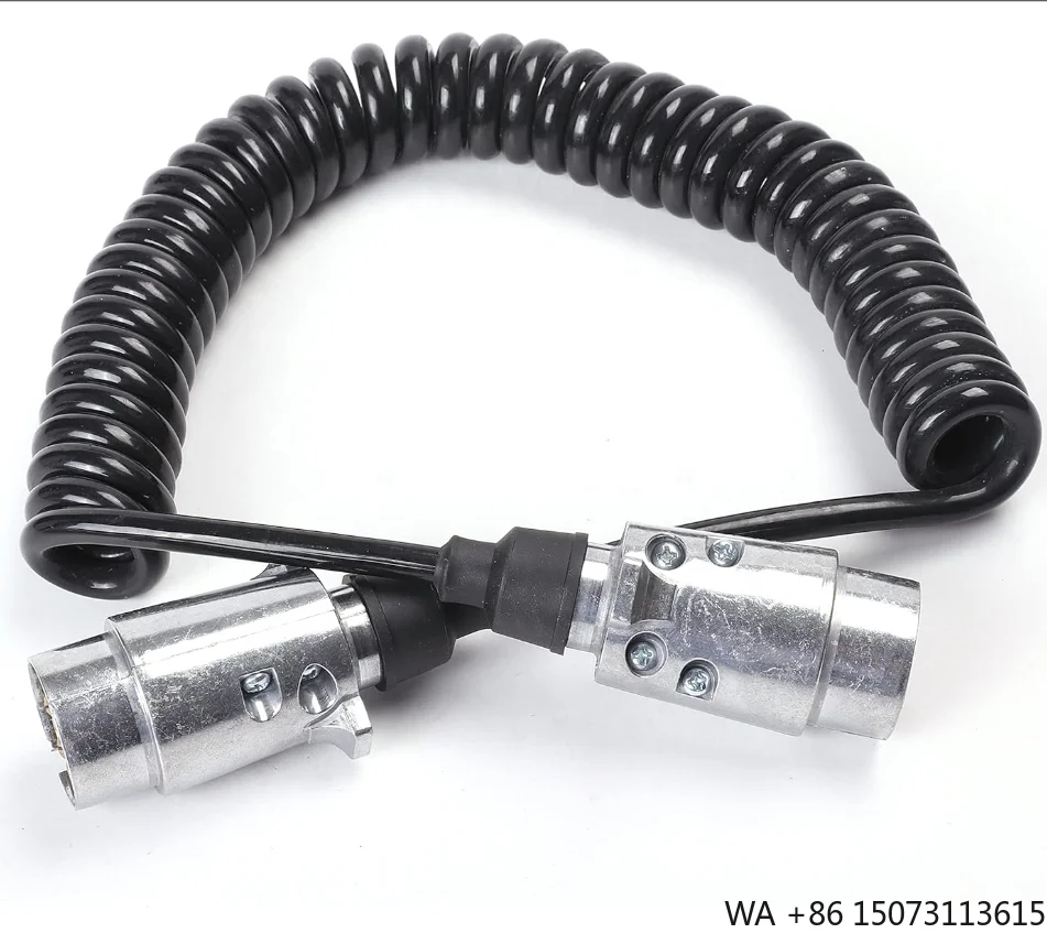 7-Pin Aluminum Trailer Extension Cable Plug-to-Plug for Truck Boat Caravan