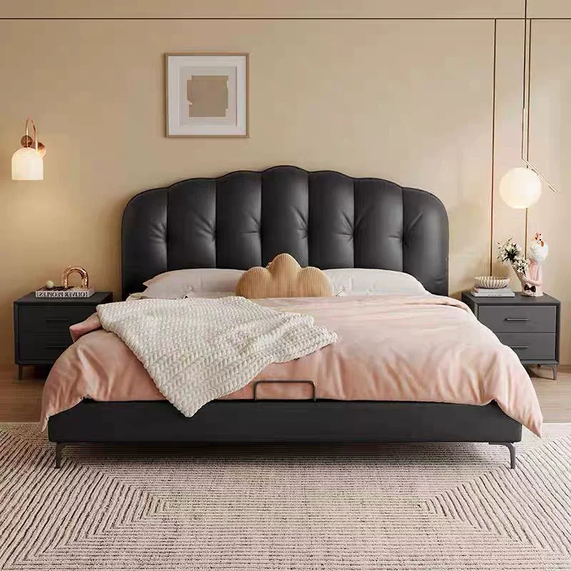 

Современный роскошный комплект мебели для спальни с регулируемой кроватью размера «king-size», классическая бархатная ткань, мебель для кровати новейшего дизайна