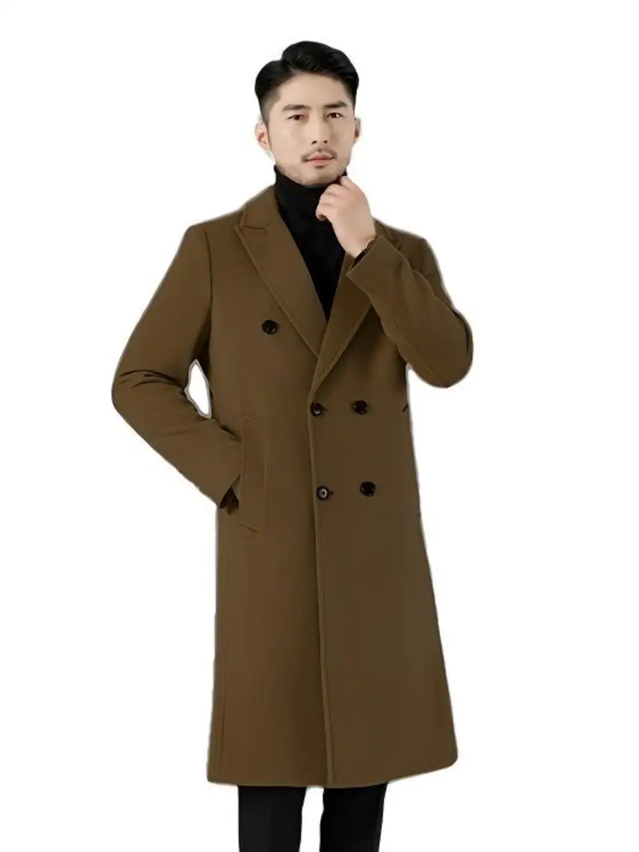 

Мужское шерстяное пальто средней длины American Sle, осень-зима, новая Англия, модная свободная твидовая ветровка Jaet