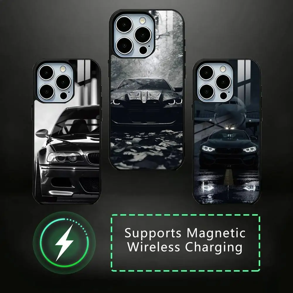 Capa de Celular Sleek Car B Vibe para iPhone 17, 16, 15, 14, 13, 12, 11 Plus, Pro, Suporta Carregamento Magnético Sem Fio