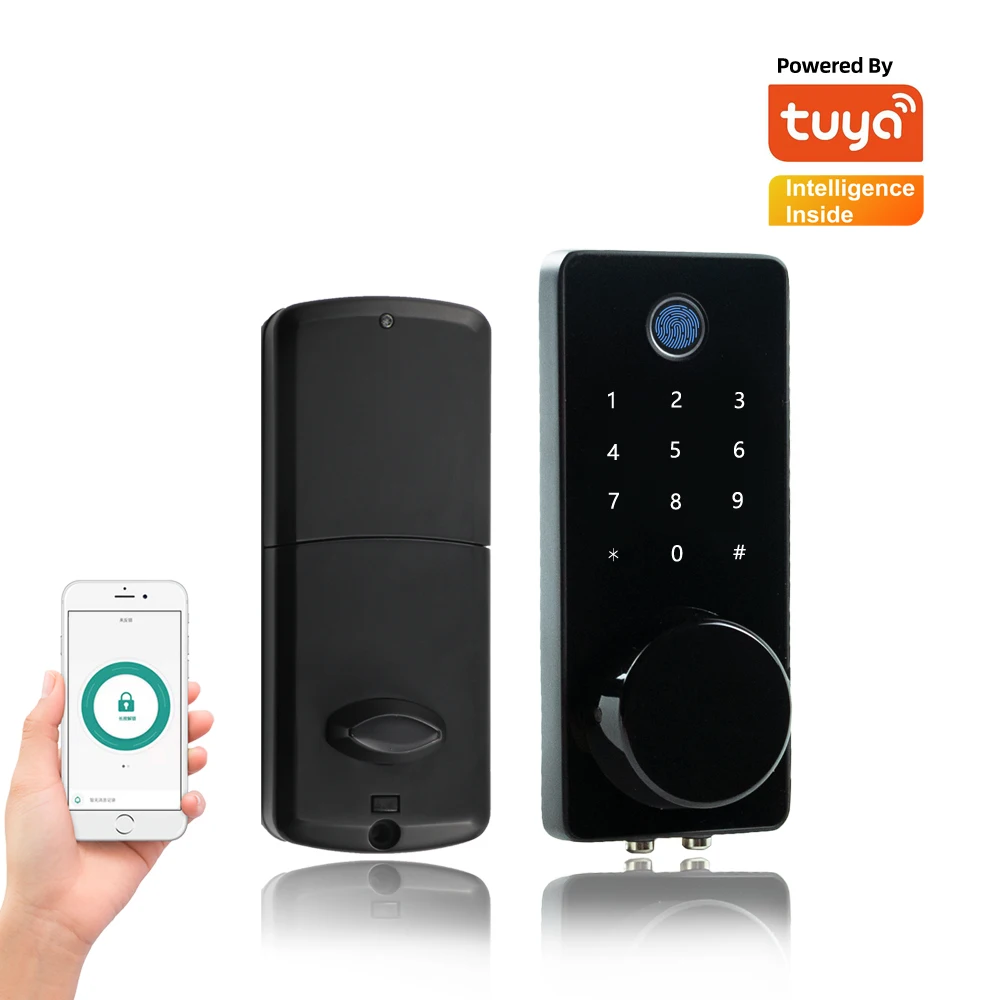 

Tuya Bluetooth Lock Fingerprint Door Sensor Fechadura Eletronic Digital Password IC Card Deadbolt Smart Door Lock For Home