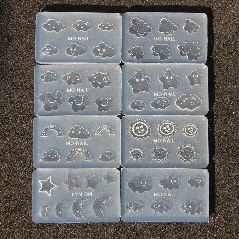 

J78F Clouds Stars Moon for Sun Art Decoration Epoxy Resin Mold DIY Silicone Moul