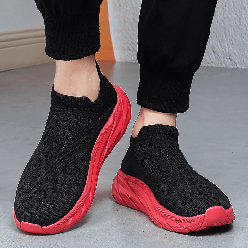 MAEDEF รองเท้าออกกำลังกายสำหรับผู้ชายน้ำหนักเบารองเท้าวิ่งระบายอากาศได้ไม่ลื่นออกกำลังกายกีฬาเดินรองเท้าผ้าใบสบาย