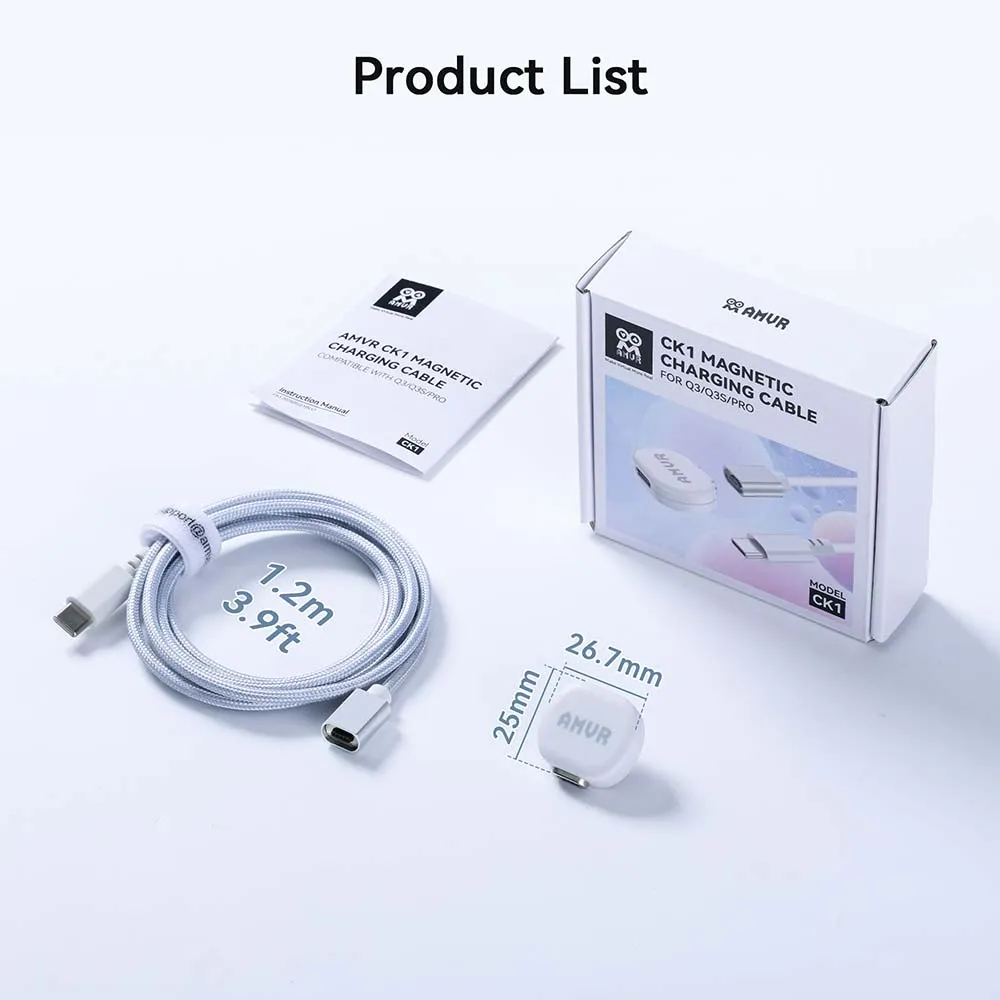 AMVR Magnetisches Ladekabel für Quest3/ 3S/ Pro 18W Schnellladung Typ-C USB-Kabel VR-Zubehör – Detail 7