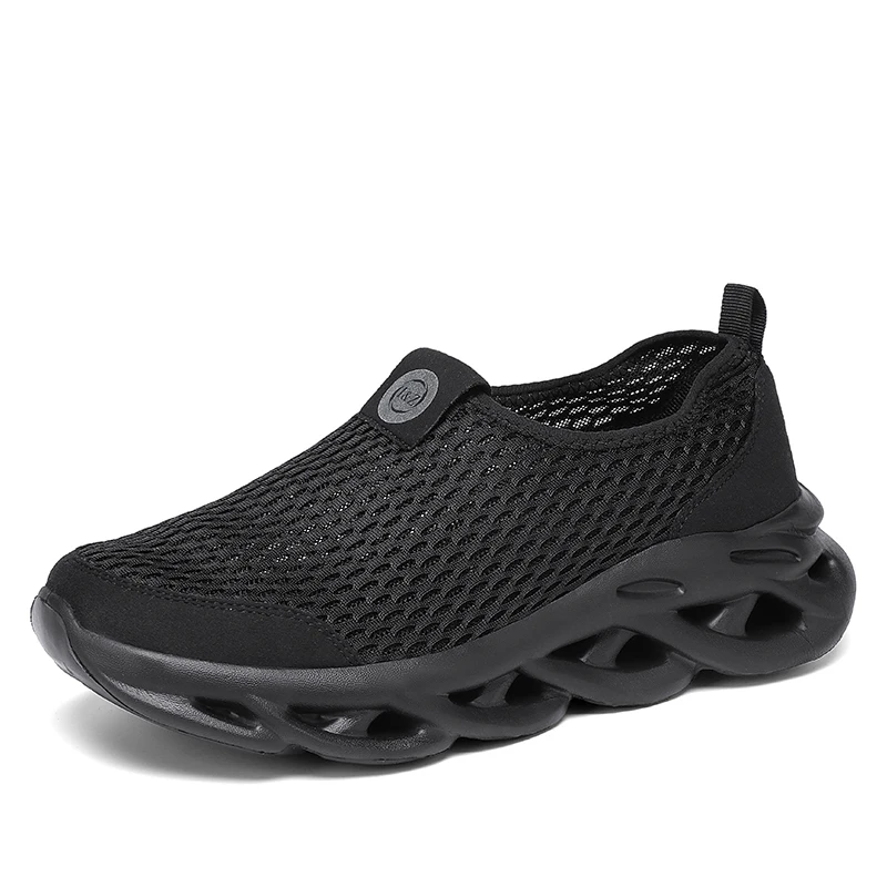 Nieuwe Herenschoenen Casual Ademende Walking Outdoor Zachte Holle Mesh Licht Mode Gebakken Deeg Wendingen Zolen Sneakers