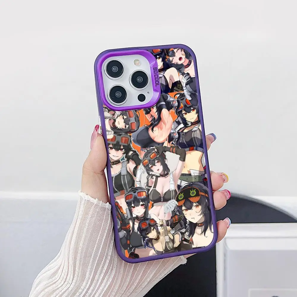 

Чехол для телефона Zenless Zone Zero Grace Howard для iPhone 17 16 15 14 13 12 11 X XR XS 8 7 Air Pro Max Plus, фиолетовый полупрозрачный