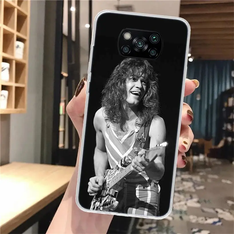 Eddie Van Halen Graphic Guitar Soft Phone Case For Xiaomi Poco X3 Pro X6 X5 X4 NFC F6 F5 M5S M4 M3 F4 Gt F3 F2 F1 M2 Fundas Cove