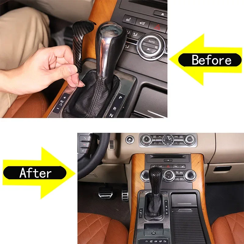 

Настоящее углеродное волокно для Land Rover Range Rover Vogue L322 Sport L320 RR Sport 2005-2013, декоративная крышка головки передач автомобиля, аксессуары