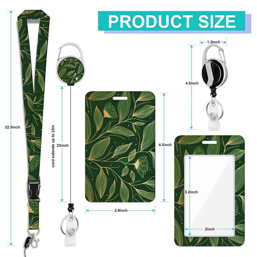 Color Butterflies Lanyard For Keys Neck Strap Id Card Badge Holder Retractable Badge Reel Hang Rope Key Chain Key Holder Rings