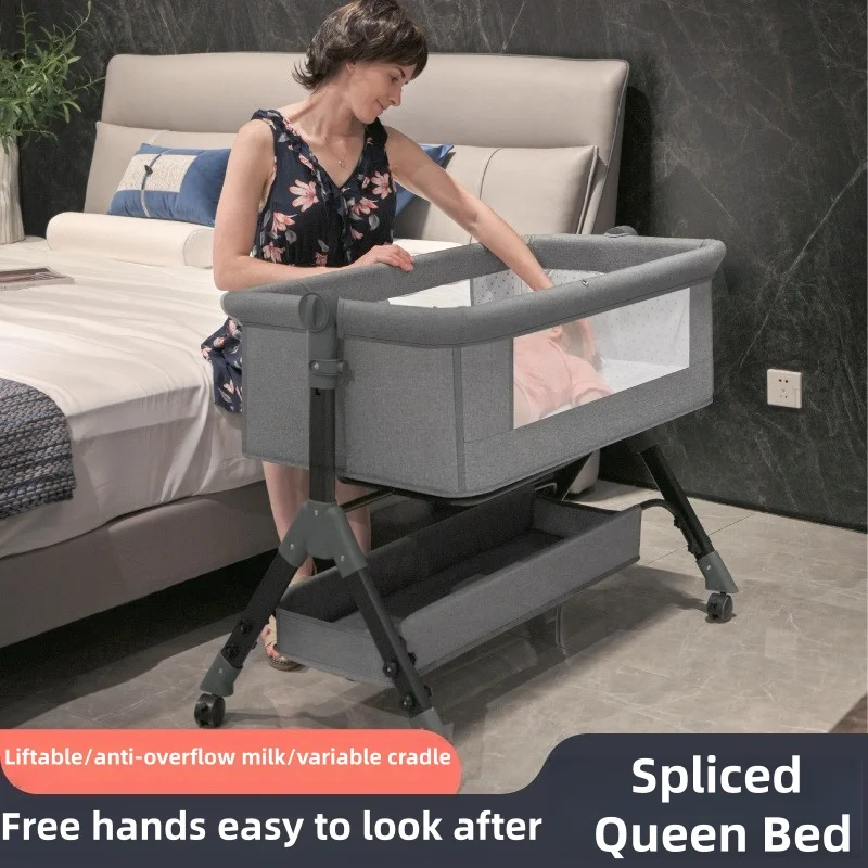 

Портативная дорожная люлька-кроватка для новорожденных/отсоединяемая прикроватная колыбель с москитной сеткой и матрасом