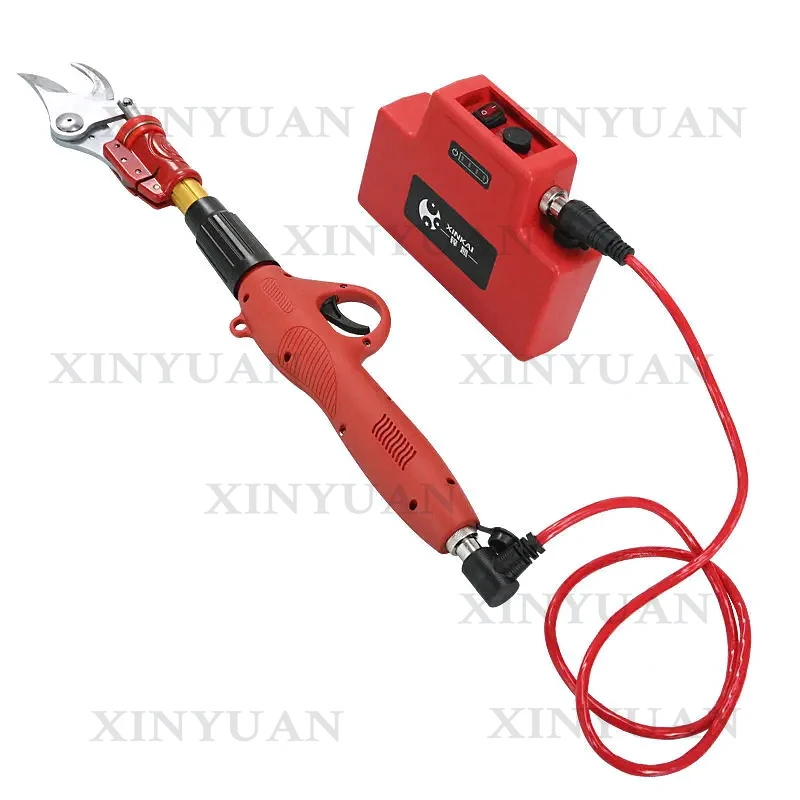 New High-Power Handheld Electric Pruning Shears with Extension Pole for Fruit Tree Garden Pruning