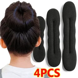 2/4PCS Sponge Hair Styling Tool Loop Curly Hair Maker Hair Scrunchie Headband Twist Donut Bun Curler Hairbands Hairstyle Tools