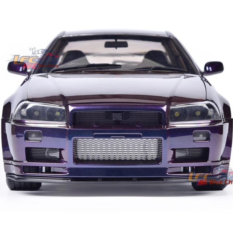 Capo Gtr34 1:8 リモートコントロールオールメタルフラットランニングドリフトカーシミュレーション Rc ダイナミック組み立て可能秒静的