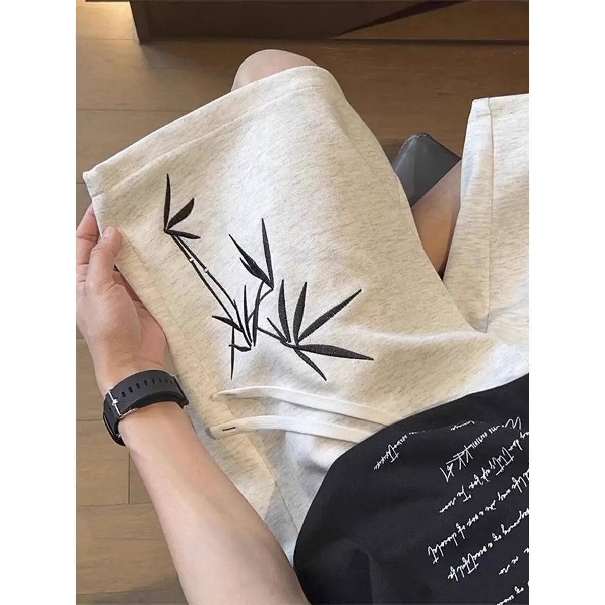 

Новые мужские шорты в китайском стиле с вышивкой, повседневные, летние, модные, для активного отдыха, свободные, вязаные, плотные, в национальном стиле, 5-точечные, размер S