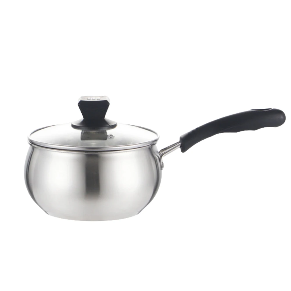 

Stainless Steel Milk Pot Thickening Household Soup Pot Non-stick Pot Cooking Porridge Hot Milk Pot Induction Cooker Gas Stove