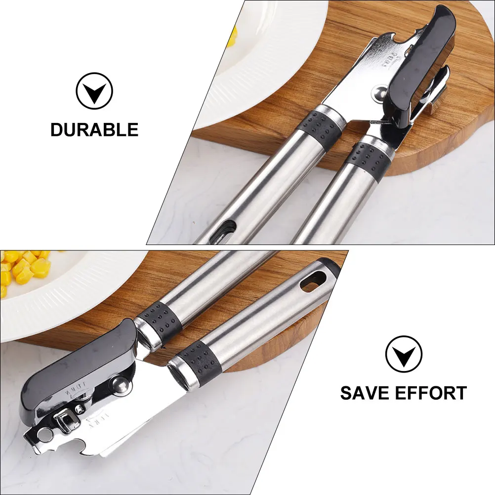 

1Pcs Can Opener Stainless Steel Kitchen Tool Large Knob Multi-Functional Metal Can Opener Bottle Lid Lever