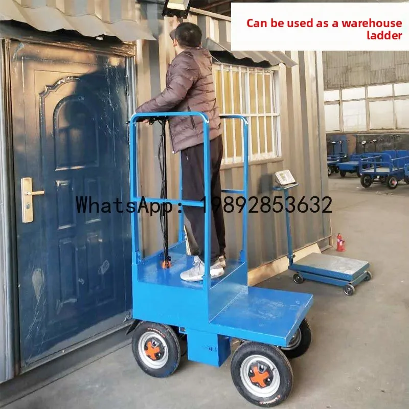 YFY Electric Inspection  Flatbed  Transport  Farm Inspection  Warehouse Shelf Mobile Ladder Pull