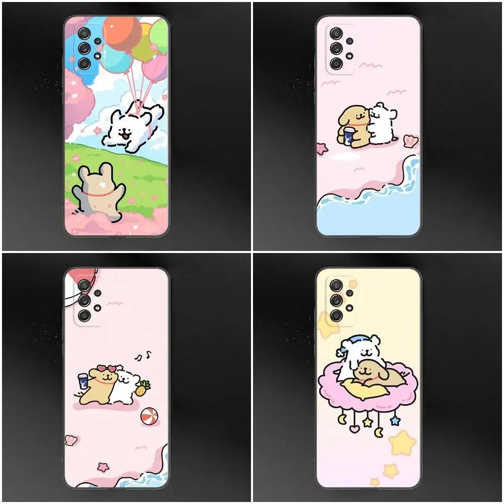 

Happy little dog Phone Case For Samsung Galaxy S25,S24,S21,S22,S23,S30,Ultra,S20,Plus,Fe,Lite,Note,10,9,5G Black Cover