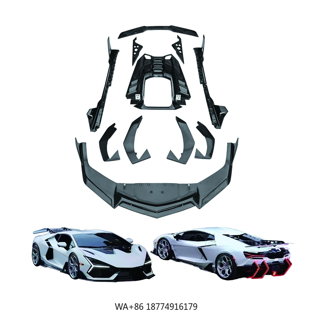 

Для Revuelto 2023+ полностью сухой карбоновый матовый карбоновый черный комплект кузова в стиле Duke