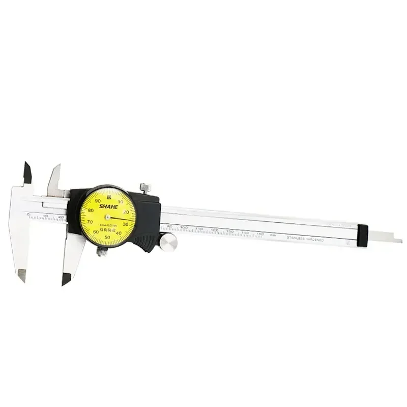 SHAHE Dial Caliper 0.01 mm Shock-Proof Stainless Steel Dial Vernier Caliper for Accurate Measurement