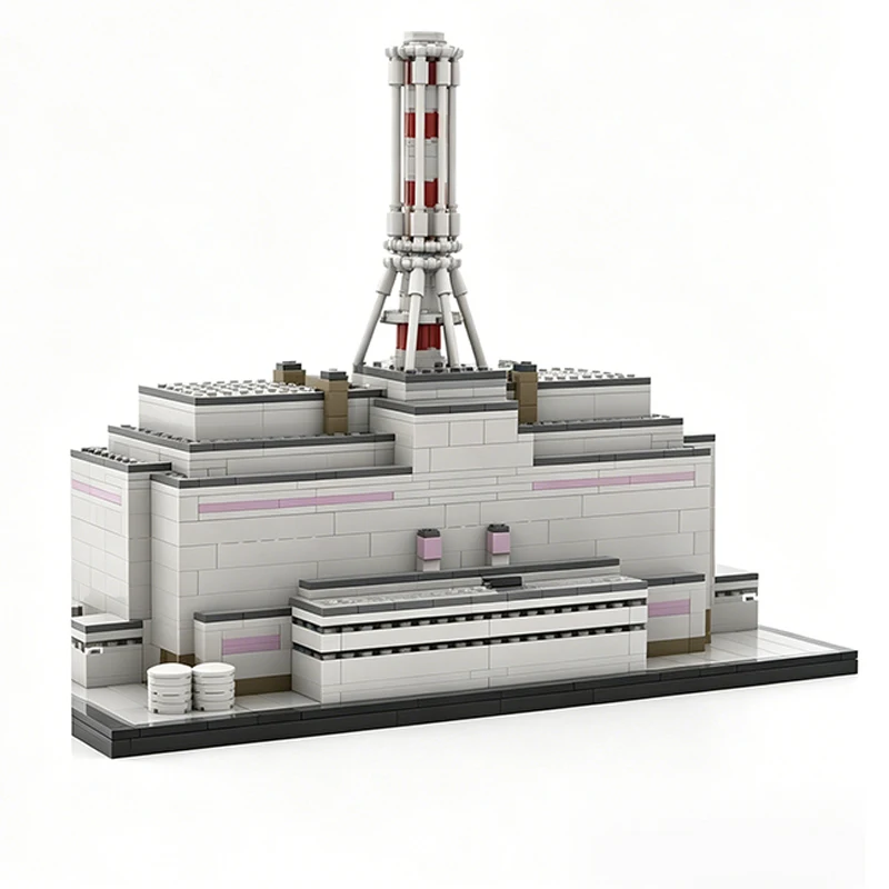 NEW 915PCS Nuclear Power Plant Building Model MOC Custom Building Blocks Architecture Assembly Educational Toy Gift For Children