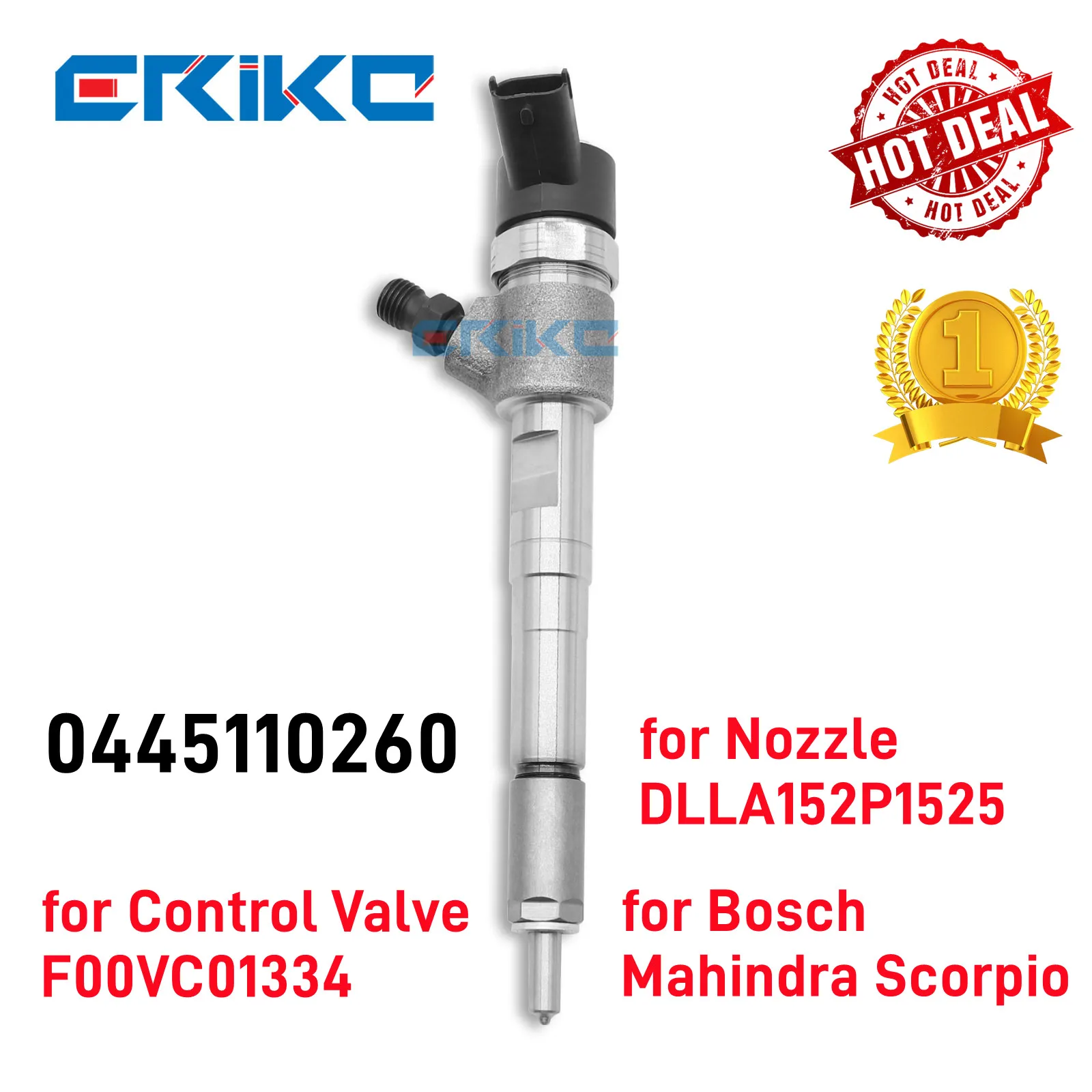 

Common Rail Diesel Fuel Injector 0445110260 Compatible for Bosch Injection System for Control Valve F00VC01334