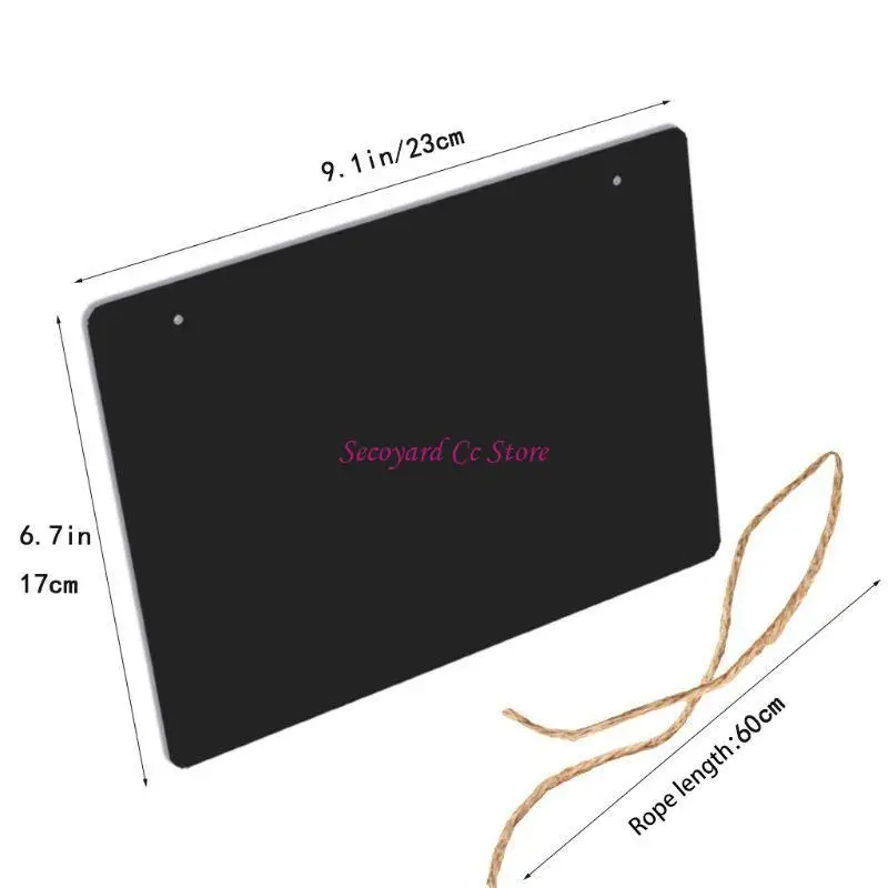 N3UC Double Sided Mini Chalkboards Signs Hanging Chalkboard Small Blackboard Message Board Chalkboard for Kitchen Weddings - view 6