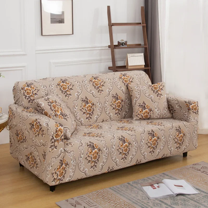 1/2/3/4 Seat Printed Sofa Cover Elastic Dustproof and Wrinkle Resistant Decoration Universal for Multi-person Sofas