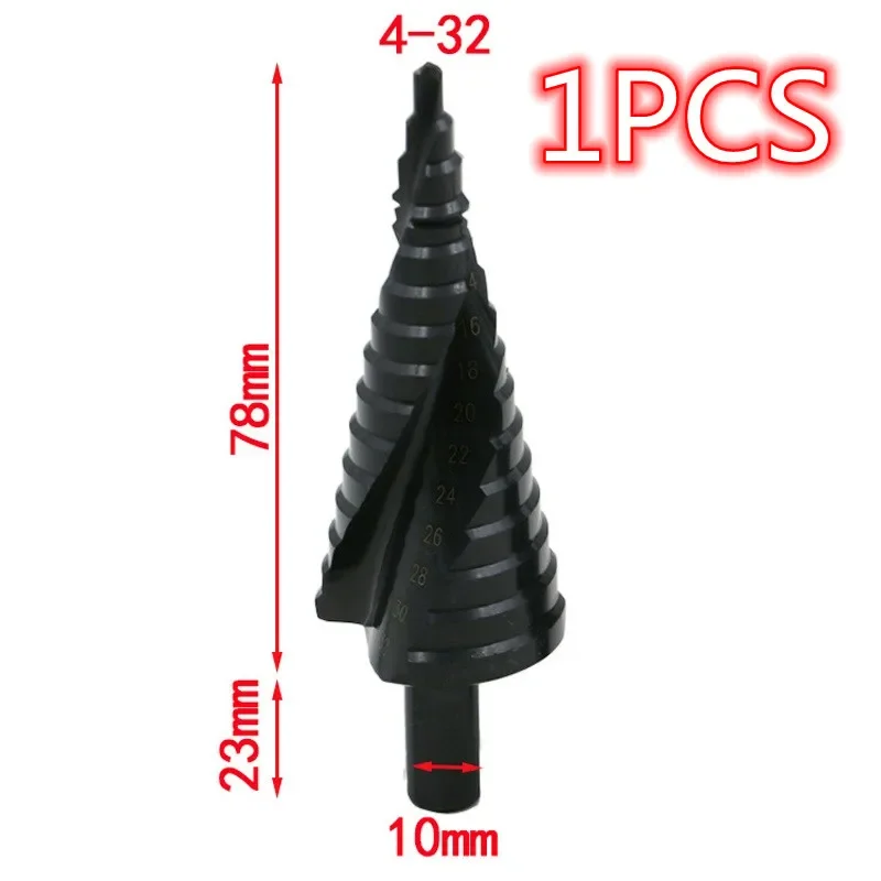 Imagem -02 - Hss Cobalto Passo Broca Grupo Nitrogênio de Alta Velocidade Aço Espiral para Metal Cone Triângulo Haste Brocas de Metal Buraco 432 mm Pcs por Conjunto