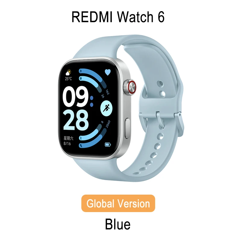 Redmi Watch 6 Global Version 550mAh Battery 150+ Sports Modes 5ATM Smartwtach 2.07" AMOLED Large Screen 9.9mm Ultra-Thin Body