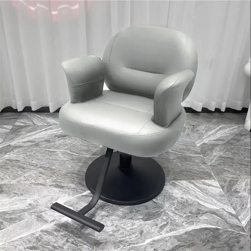 Luxury Black Barber Chair Stylish Cushion Premium Swivel Hairdresser Chair barber accessories Silla De Barbero Salon Furniture