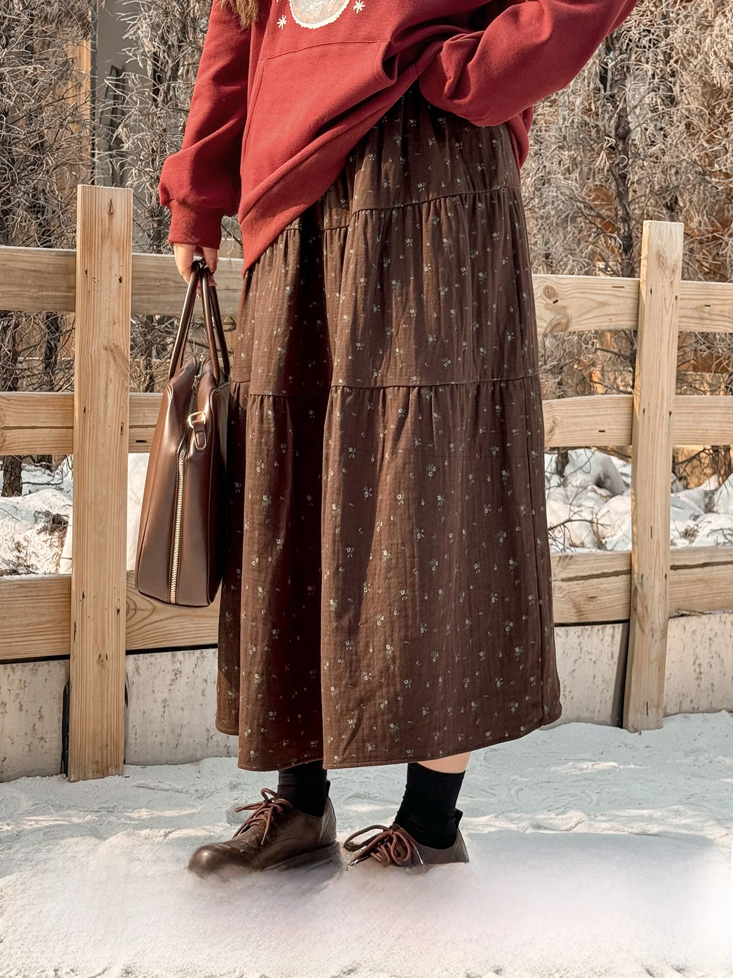 

Романтичная женская винтажная юбка большого размера с высокой талией, комфортная, с цветочным принтом, в пол, нежная и романтичная, А-силуэт