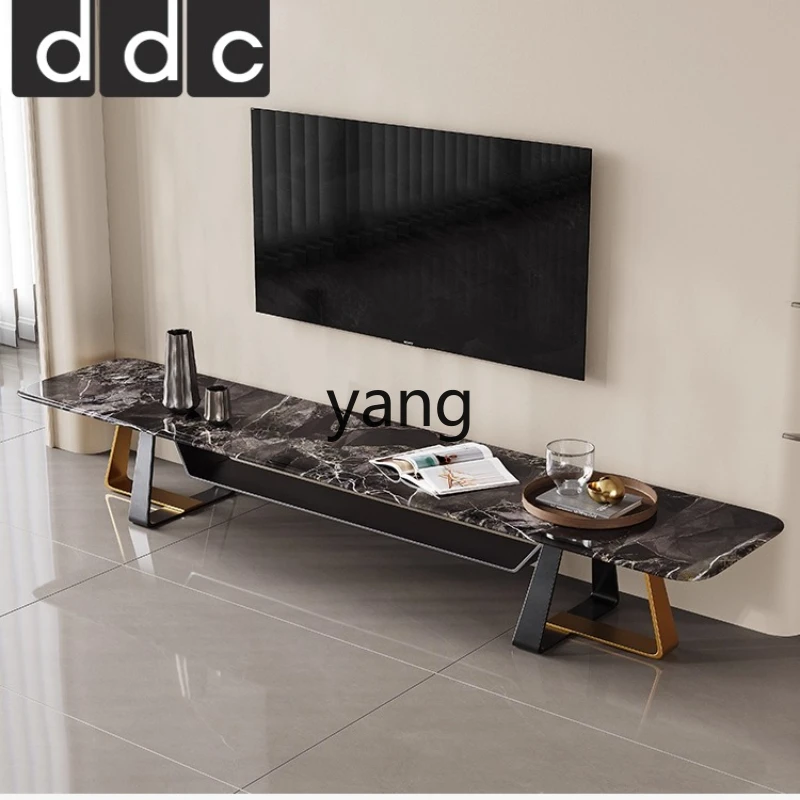 

LH minimalist luxury stone coffee table TV cabinet combination small apartment simple modern living room furniture