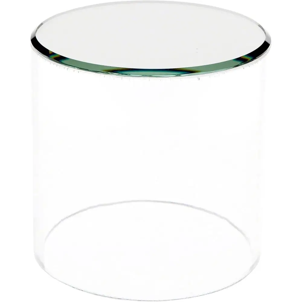

4 High x 4 Diameter Clear Acrylic Display Stand with Mirrored Top, Set of 3