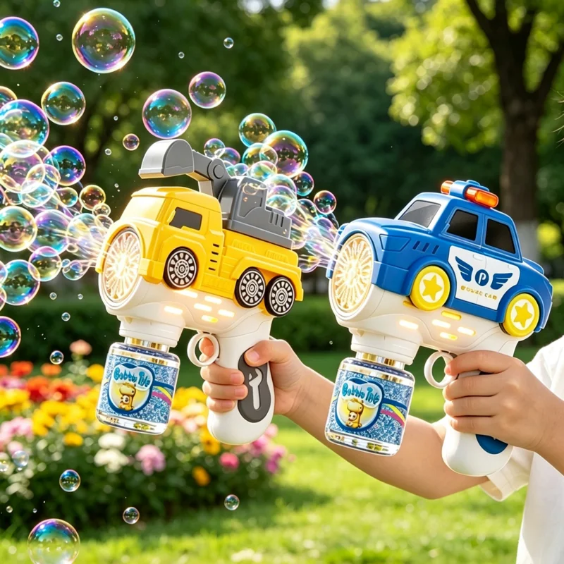 

Engineering Vehicle Bubble Gun 12 Hole Handheld Electric Soap Bubble Blowing Machine Outdoor Game Kid Toy Party Birthday Gifts