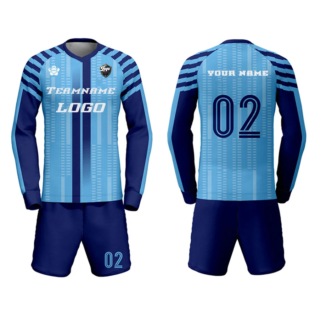 Customized Football Long Sleeve Shorts Printable Team Name Number Sublimation Men Women Youth Soccer Vertical Fringe Uniform