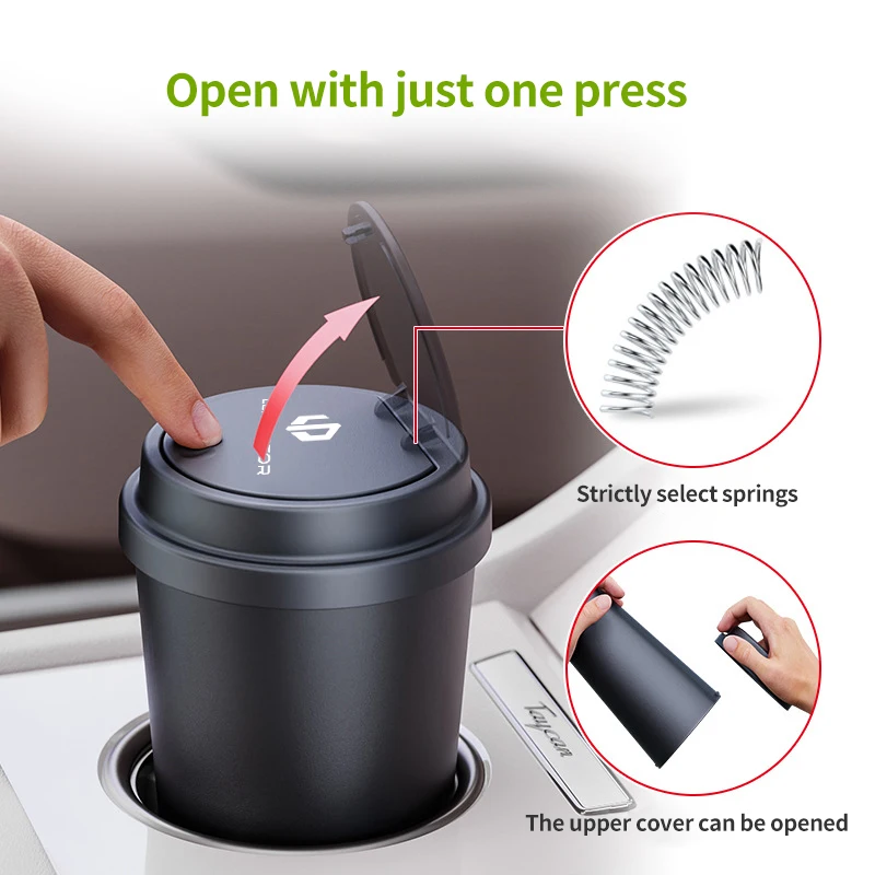 

Universal Car Garbage Can Organizer Push-Button Design Accessories For Leapmotor T03 S01 C11 C01 C10 Leap Motor
