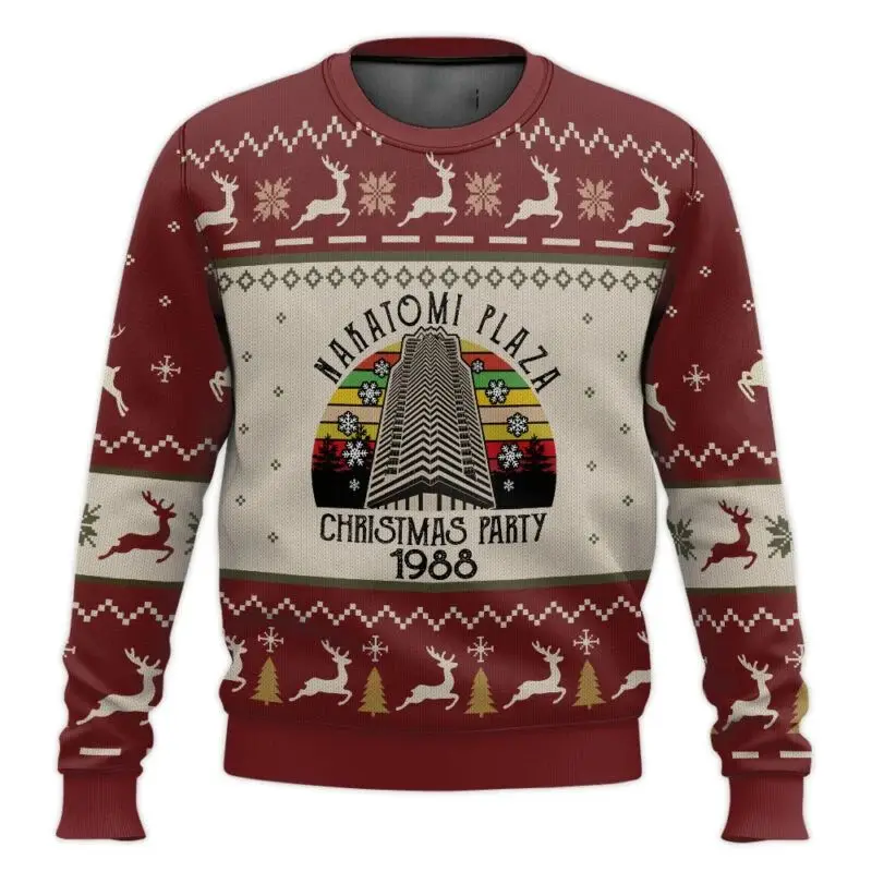 Nakatomi Plaza Christmas Party 1988 Sterven Hard Modieus Vrolijk Kerstfeest Lelijk kerstcadeau voor mannen en vrouwen Paar hoodies